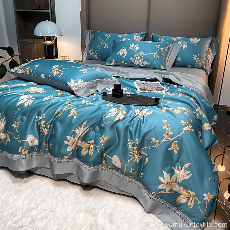 Wholesale cheap washed tencel comforter bedding set