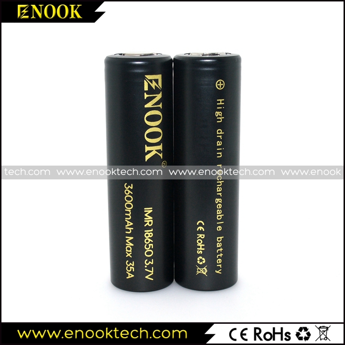 Enook 3600mah Rechargeable Battery 18650 Cell