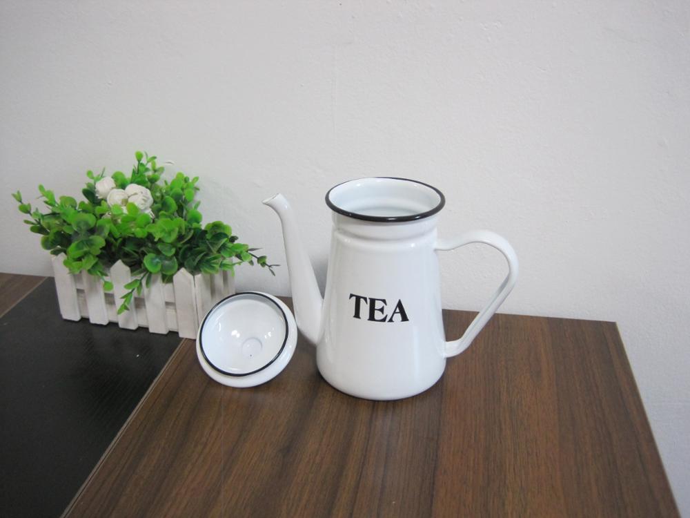 Personerlized Enamel Teapot Coffee Pot With Lid