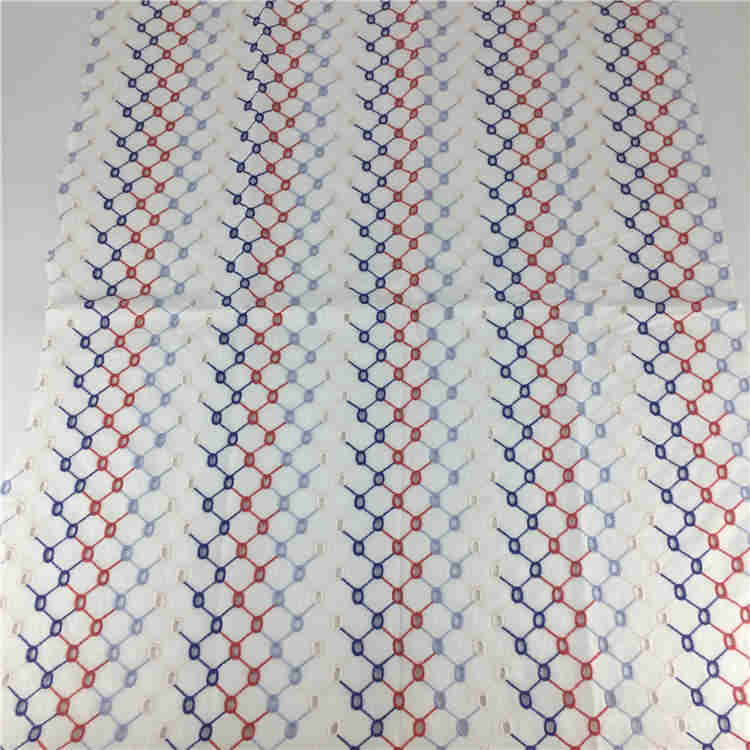 Factory direct sales The New high quality Flower multi color embroidery fabric cotton