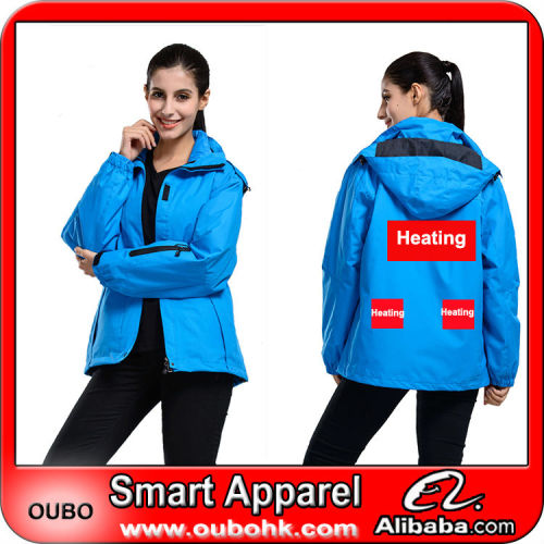 Woman Jacket With Battery Heating System Electric Heating Clothing Warm OUBOHK