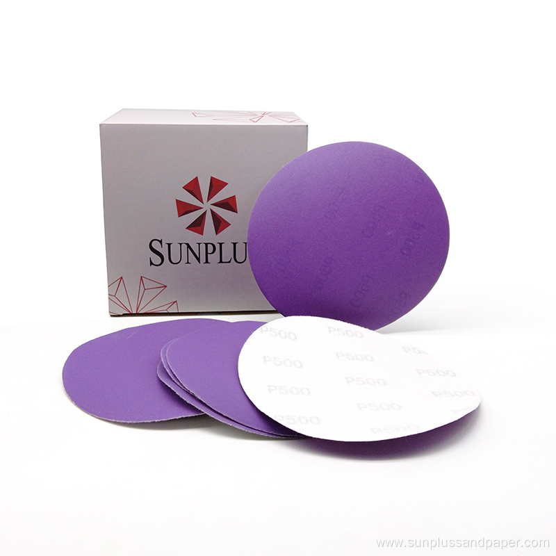 Hook And Loop Disc Sandpaper Purple Sandpaper