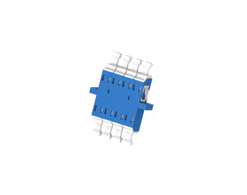 LC Quad Fiber Optic Adaptor With Flange Without Shutter