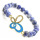 Sodalite Gemstone Bracelet with Diamante alloy butterflyPiece