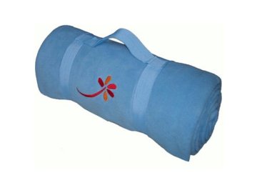 2014 zhejiang 100% polyester polar fleece travel blanket