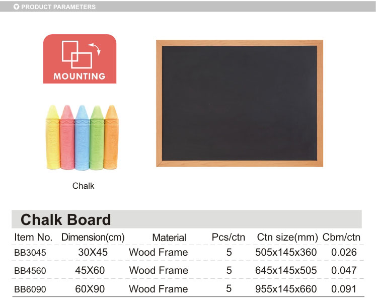 Factory Direct Price Easy to clean 34inch Chalk Board