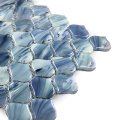 Carrelage de mosaïque en verre bleu à usage parfait pour le salon
