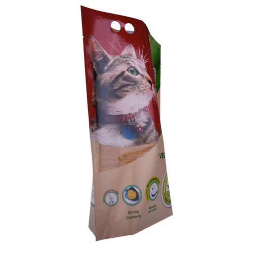 Compostable Biodegradable Kraft Stand Up Pet Food Bag