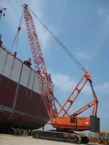 Supply Kobelco 7450 Crawler crane used 450ton crane TEL:+8613818259435