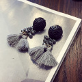 Beaded bruids Tassel Earrings zaad kralen Earstuds oorbellen