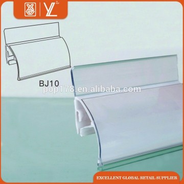 customized supermarket clear plastic data strip price sign holder