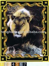 lion print polyester fleece fabrics