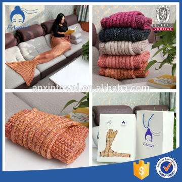 Crochet Adult Mermaid Tail Blanket, Handmade Knitted Mermaid Tail Blankets Wholesale