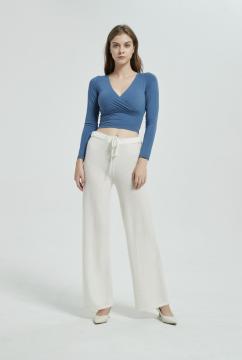 Baby Cashmere Women Home Wear Knitted Pants