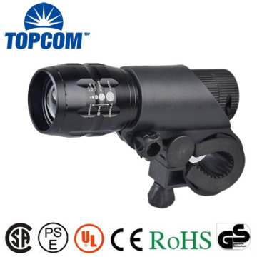 XPE LED Zoomable Flashlight with Mount Holder for Bike Cycling Outdoor (Flashlight with Mount)
