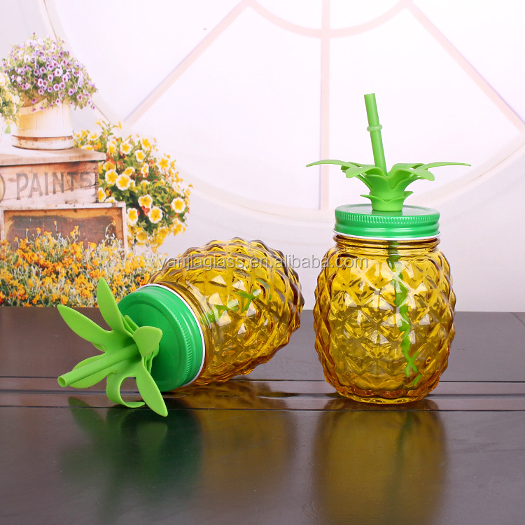 pineapple shaped mason jar with lids glass mason jars