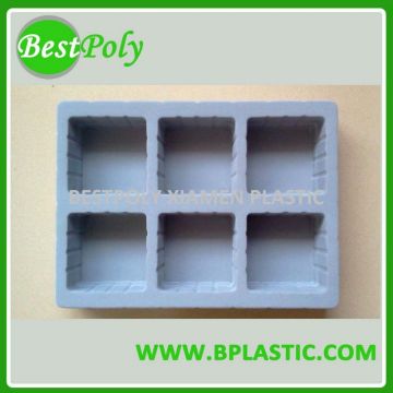 Flocking tray, PS flocking tray, plastic flocked tray