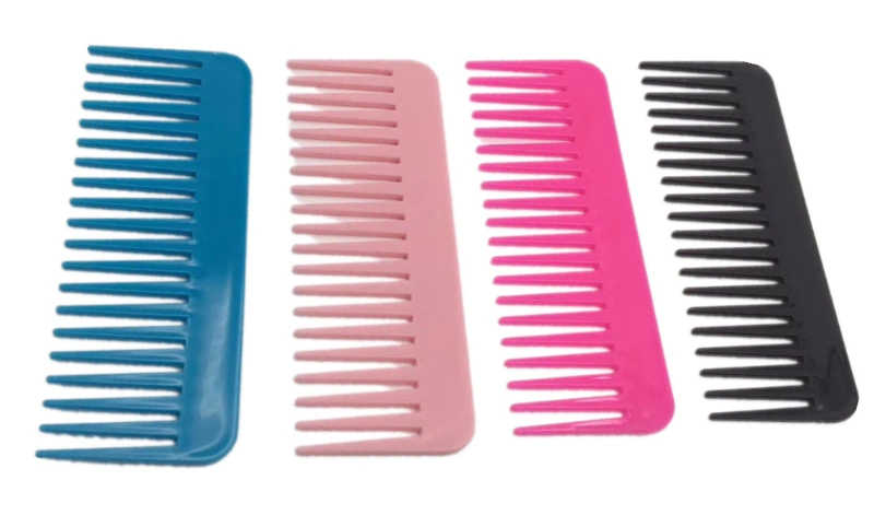 Plastic Golden Wide Tooth Comb