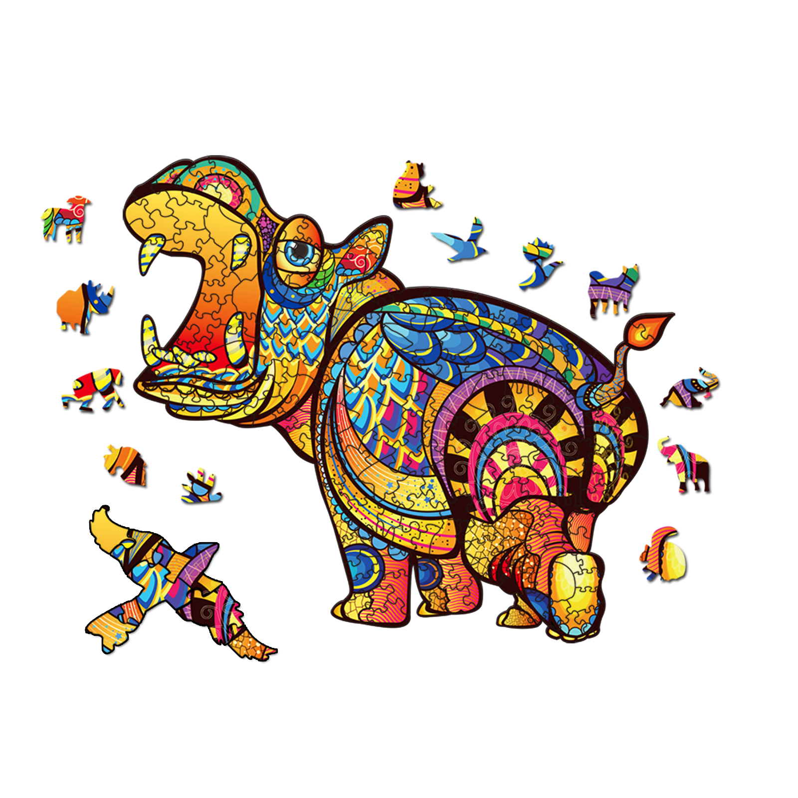 Wooden Puzzle For Adults Children DIY Wooden Puzzles Each Piece Is Animal Shaped The best Christmas Gift Wooden Jigsaw Puzzle