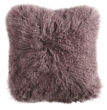 Long Curly Lamb Fur Bed Pillow