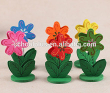 Flower shape wood memo clips name card clip
