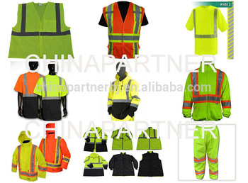 EN20471/ANSI107/CSA reflective safety apparel