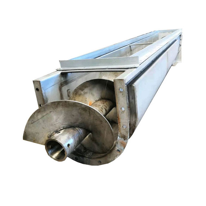 Custom shaftless screw conveyor for sludge