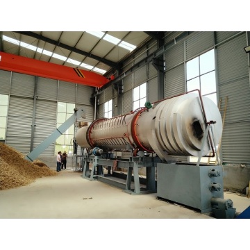 Rotary palm shell charcoal kiln