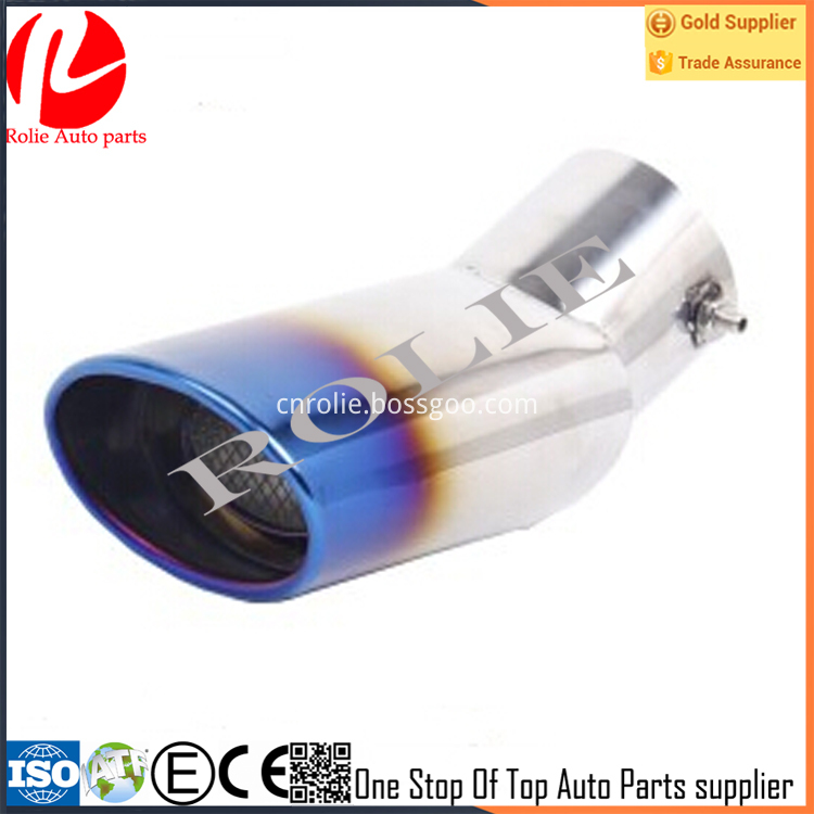 High quality blue paint rear bumper tail throat pipe for Toyota hiace 2005-2016 (1)