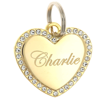 Metal Heart Shape Pet ID Tags