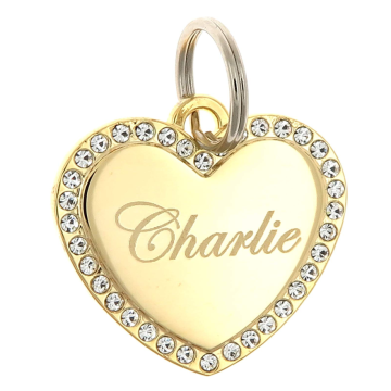 Metal Heart Shape Pet ID-taggar