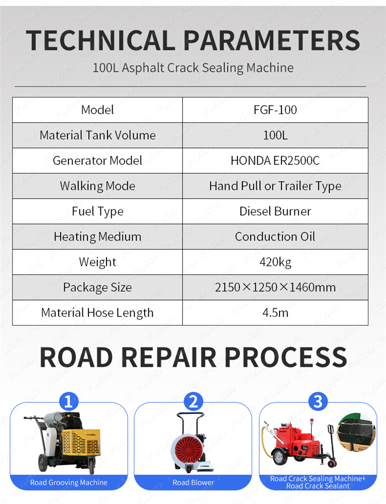 Concrete Construction Asphalt Crack Sealing Machine