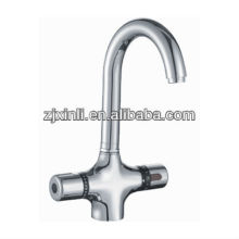 High Quality & Luxury Brass Thermostatic Kitchen Mixer, Deck Mounted, Chrome Finish