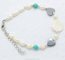 hematite MOP bracelet