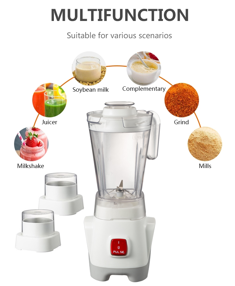 2 Speeds White Juicer Blender With Grinder