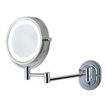 Framed magnifying wall extending bathroom mirror