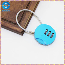 Luggage cable combination lock