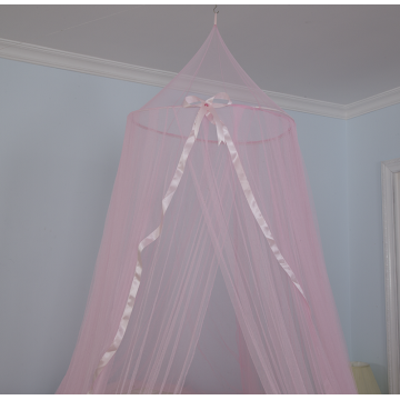 Bedroom King Size Bed Pink Color Mosquito Net