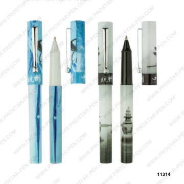 2015 new colorful cap off popular plastic souvenir pen