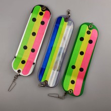 8 Inch Salmon Trolling Lure: Luminous Glow Chrome Flasher Dodger for Boat Fishing Tackle