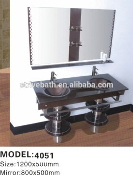 New Double Glass Bath Basin Sinks