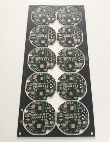 Black matt over green soldermask circuit board