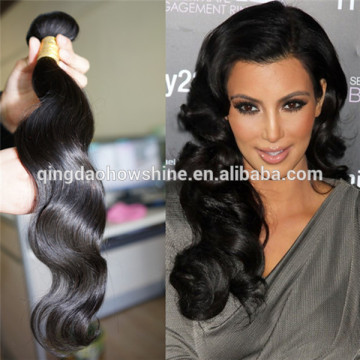 Peruvian virgin hair body wave 3bundles Natural color #1B unprocessed Human hair weaves Cheap Peruvian body wave