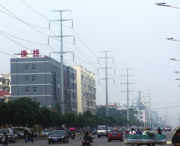 110kv power transimission monpole tower