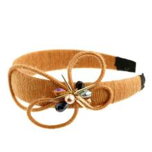 Gold Fabric String Hair Band Plastic Hair Band