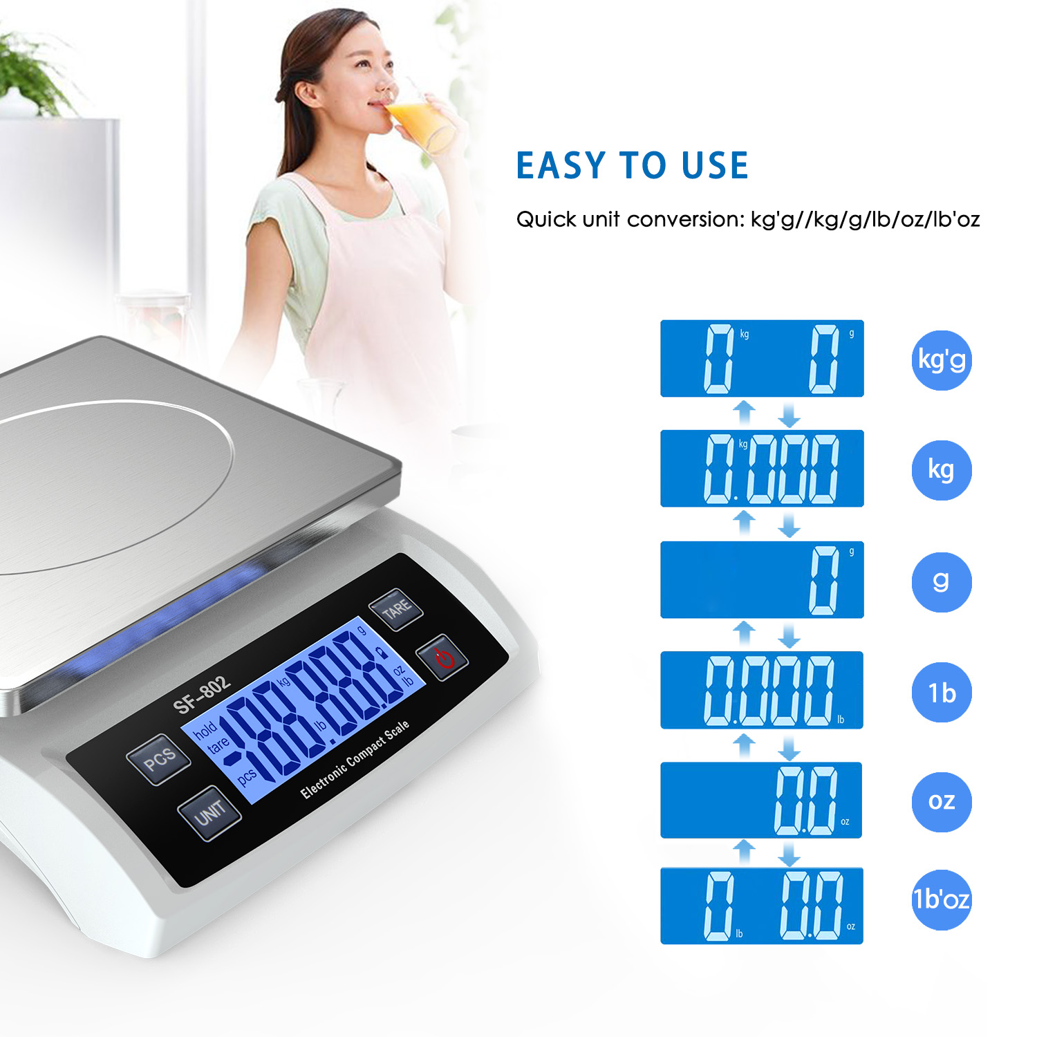 SF-802 30KGS stainless steel digital postal shipping weighing Scale