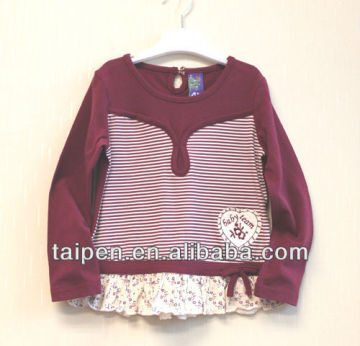 100% Cotton Fashion Design Long Sleeve Children Girl Dress