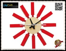 2015 new arrival modern wood decorative wall clock