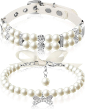 Cute Bow Dog Cat Collar for Teddy Poodles, Bulldogs, and Yorkshire Terriers