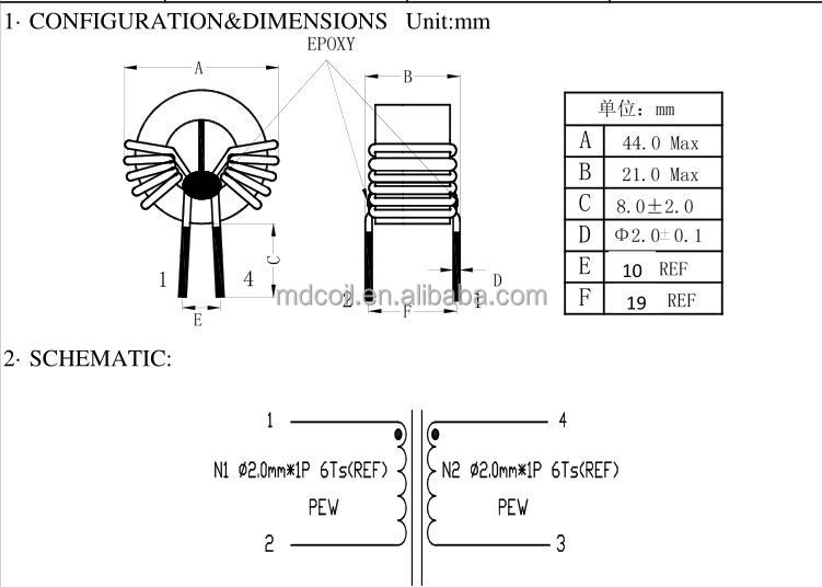 Toroidal Common Mode Choke Coil Power Inductors for Led Lights